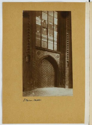 Marienkirche, Danzig: Ansicht Portal (aus: Skizzen- und Fotoalbum 20)