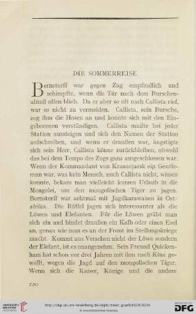 Die Sommerreise