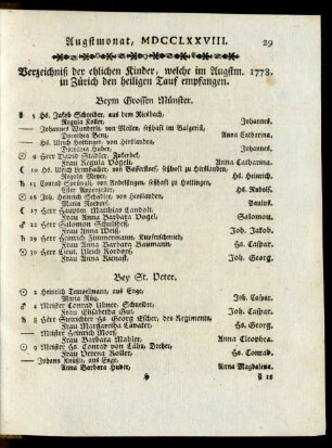 Augstmonat, MDCCLXXVIII