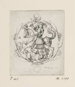 Heiliger Georg, Blatt 3 der Folge "Szenen aus der Bibel"