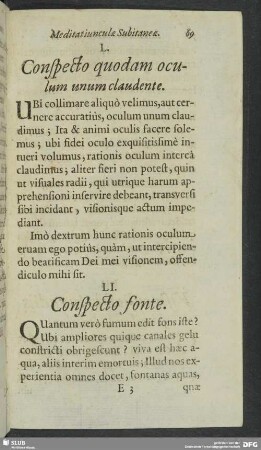L. Conspecto quodam oculum unum claudente