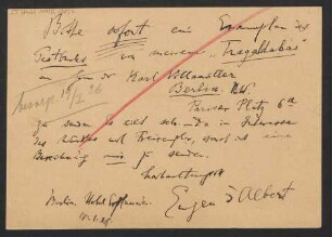 Brief an B. Schott's Söhne : 18.01.1926