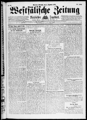 Westfälische Zeitung : Bielefelder Tageblatt