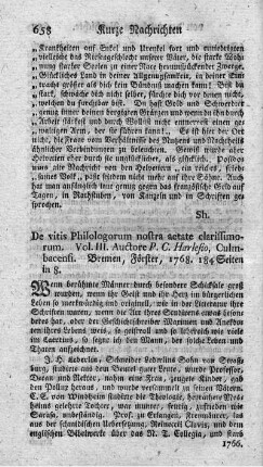 De vitis philologorum nostra aetate clarissimorum. Vol.III.