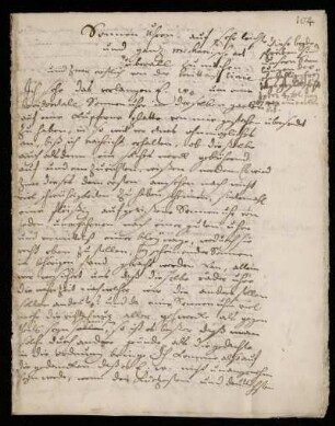 Briefentwurf Johann Friedrich von Uffenbach an Unbekannt. Ohne Ort, Ohne Datum