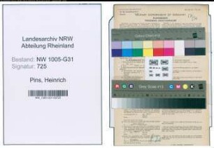 Entnazifizierung Heinrich Pins , geb. 27.07.1887 (Gastwirt)