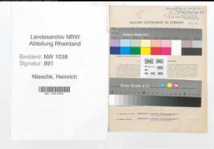 Entnazifizierung Heinrich Nieschk , geb. 31.12.1897 (Gasmeister)