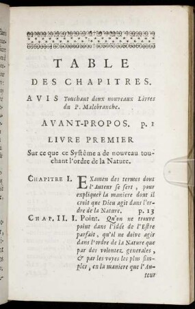 Table De Chapitres.