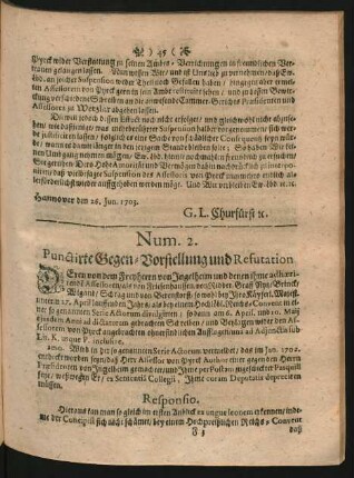 Num. 2. Punctirte Gegen-Vorstellung und Refutation