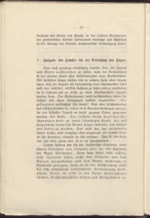 V. Aufgabe der Familie für die Erziehung des Auges.