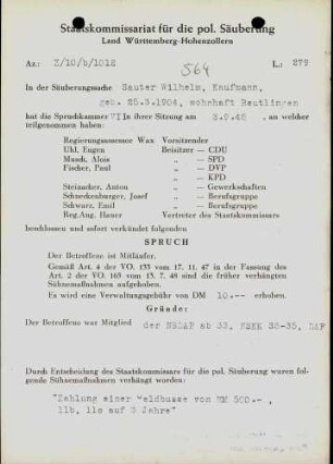 Sauter, Wilhelm
