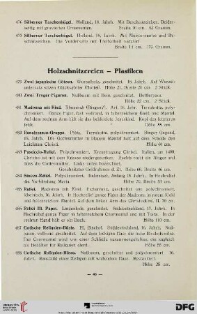 Holzschnitzereien-Plastiken (Nr.479-503)