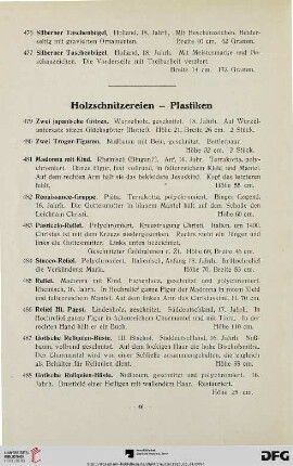 Holzschnitzereien-Plastiken (Nr.479-503)