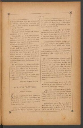Los dos claveles : (Cuento egipcio)
