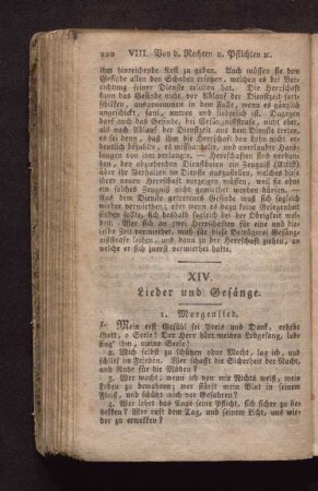 XIV. Lieder und Gesänge.