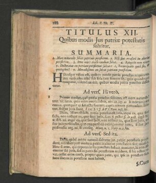 Titulus XII. Quibus modis jus patriae potestatis solvitur.