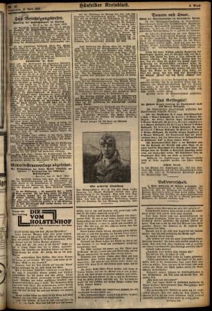 Zweite Ausgabe vom Donnerstag, den 18. April 1929.