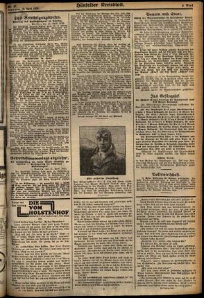 Zweite Ausgabe vom Donnerstag, den 18. April 1929.