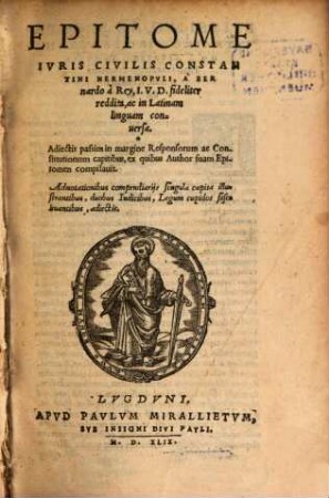 Epitome iuris civilis Constantini Hermenopuli