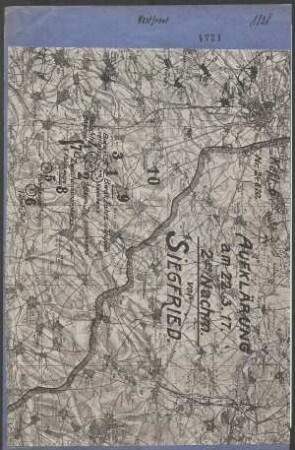 Aufklärungskarte, vom 22.03.1917 2 00 Nachmittag, vor Siegfried