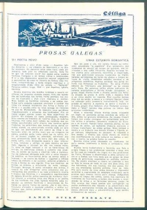 Prosas galegas : Un poeta novo [e] Unha estampa romántica