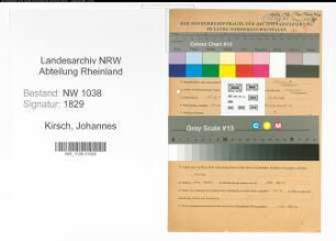 Entnazifizierung Johannes Kirsch , geb. 21.03.1910 (Ingenieur)