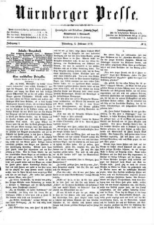Nürnberger Presse. 1872, 1872 = Jg. 1