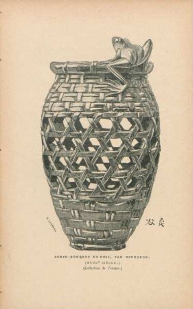 Porte-bouquet en bois, par Minkokou. (XVIIIe siècle). (Collection de l'auteur)