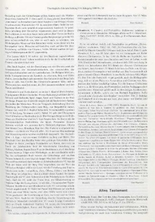 722-724 [Rezension] Würthwein, Ernst, Der Text des Alten Testaments