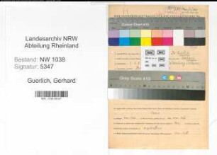 Entnazifizierung Gerhard Guerlich , geb. 01.08.1904 (Beamter)