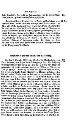 Napoleon's höchster Glanz und Uebermuth