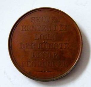 Gedenkmedaille Franz Xaver Gabelsberger : Sammlung Beinhorn. Gedenkmedaille Franz Xaver Gabelsberger. Bronze; Durchmesser 28 mm, Gewicht 11,4 g (J. A. Ries). Dresden: SLUB R c 0037