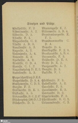 Straßen und Plätze