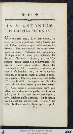 In M. Antonium Philippica Secunda.