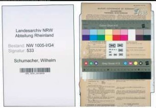 Entnazifizierung Wilhelm Schumacher , geb. 13.10.1890 (Krim.Sekretaer)