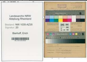 Entnazifizierung Erich Bierhoff , geb. 19.06.1902 (Hauer)