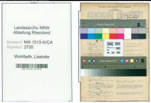 Entnazifizierung Liselotte Wohlfarth , geb. 06.11.1908 (Verwaltungsangestellte)