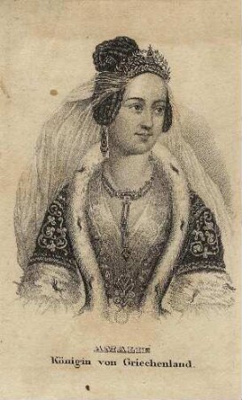 Bildnis von Amalie (1818-1875), Königin von Griechenland
