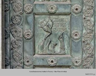 Bronzetür des Westportals : Kain erschlägt Abel