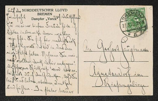 Brief von Herbert Eulenberg an Gerhart Hauptmann