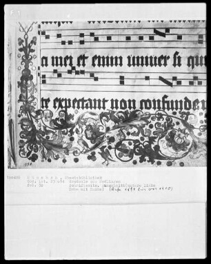 Graduale aus dem Kloster der heiligen Jungfrau zu Medlingen — Ranke als Teilbordüre, Folio 5recto