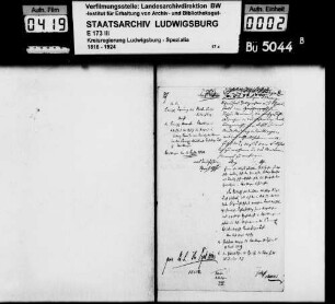 Gesuch des Zinngießers Ludwig Schnaufer von Tromlitz bei Weimar um Aufnahme in das württ. Staatsbürgerrecht zwecks bürgerlicher Niederlassung in Waiblingen