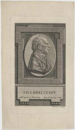 Bildnis des I.G.I. Breitkopf