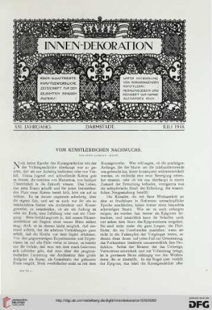 Vom künstlerischen Nachwuchs