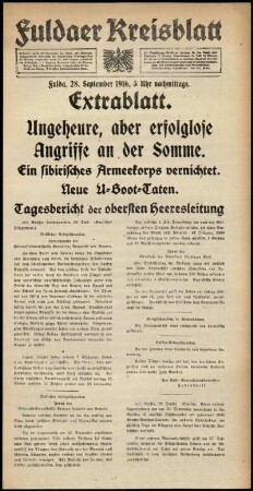 Ausgabe vom Donnerstag, den 28. September 1916.
