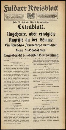 Ausgabe vom Donnerstag, den 28. September 1916.