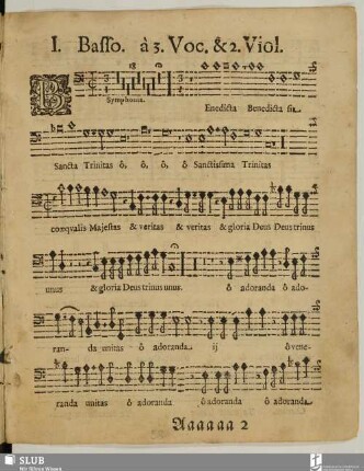 I. Benedicta sit Sancta Trinitas