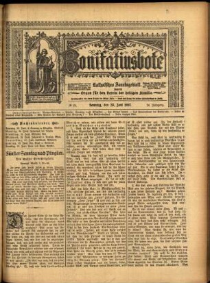 Erste Ausgabe vom Sonntag, den 23. Juni 1907.