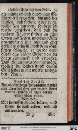 Zwölftes Capitel