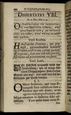 Dissertatio VIII.